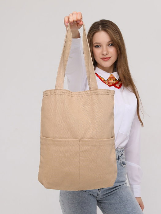 Zoozie Bags Bolso Tote Beige en Gabardina Zoozie Bags Bolso Tote Beige en Gabardina